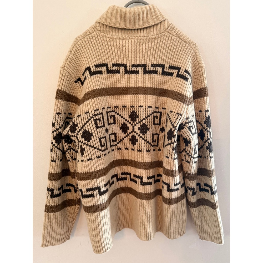 Pendleton The Original Westerly Big Lebowski Cardigan Sweater Lambs Wool Mens L - Picture 2 of 10